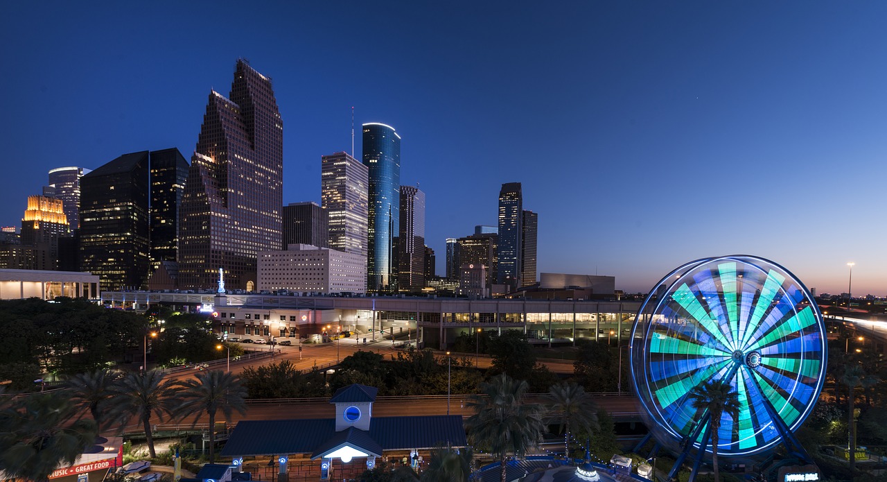 Houston skyline at dusk